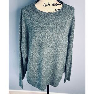 Vero Moda Women's 1X Plus Melange Sea Moss Long Sleeve T-Shirt Top NWT